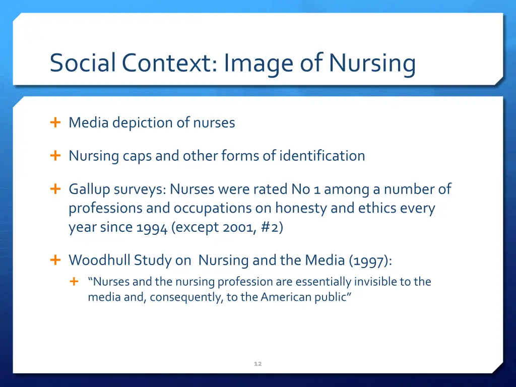 social context image of nursing