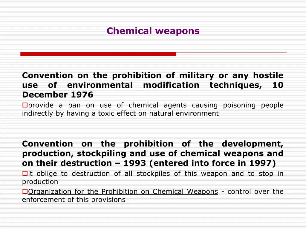 chemical weapons