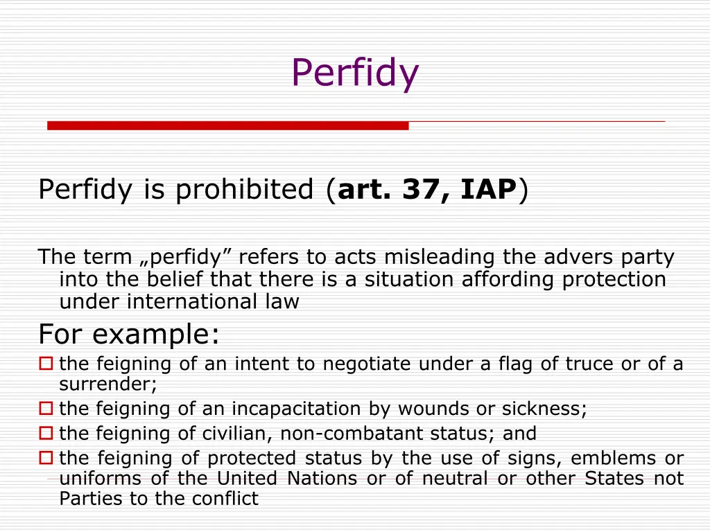 perfidy