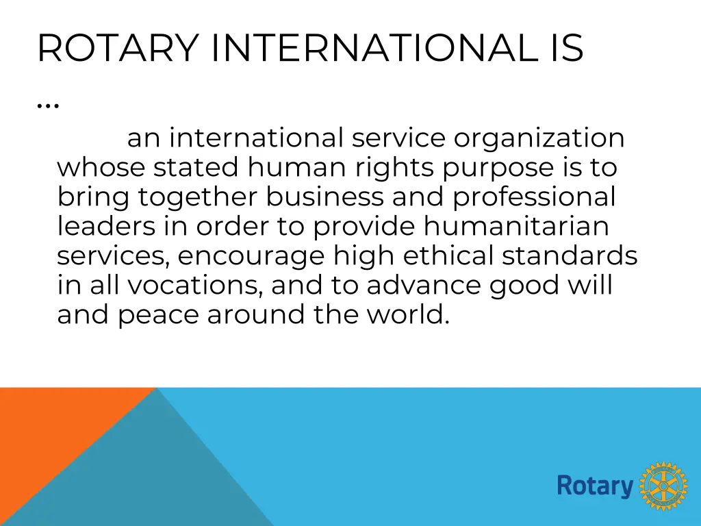 rotary international is an international service