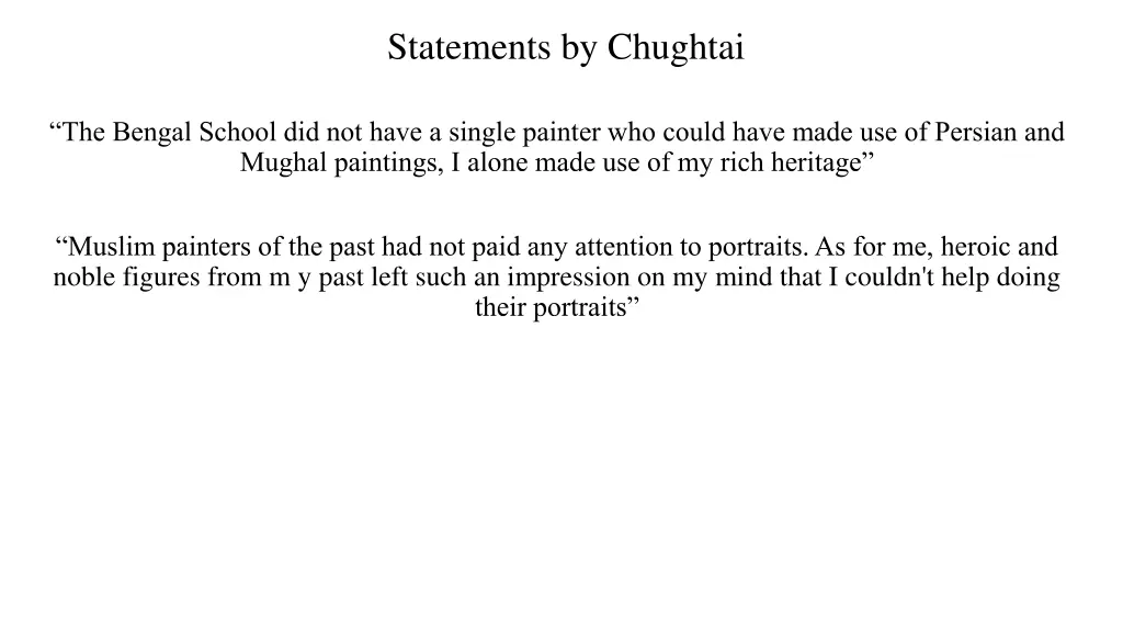 statements by chughtai