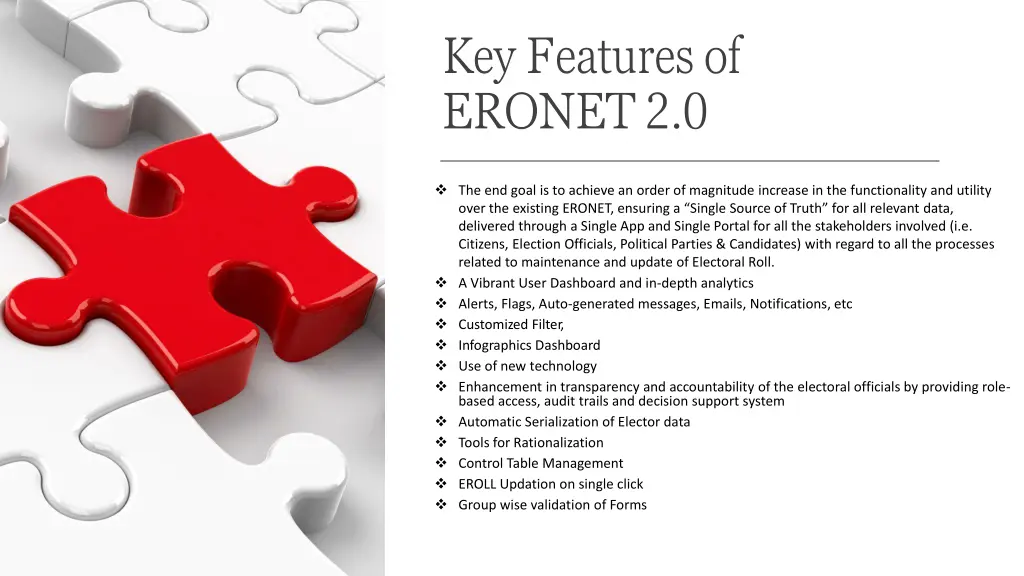 key features of eronet 2 0