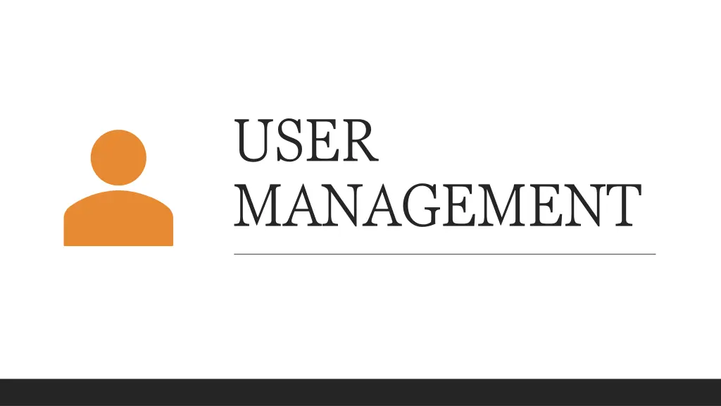 user management