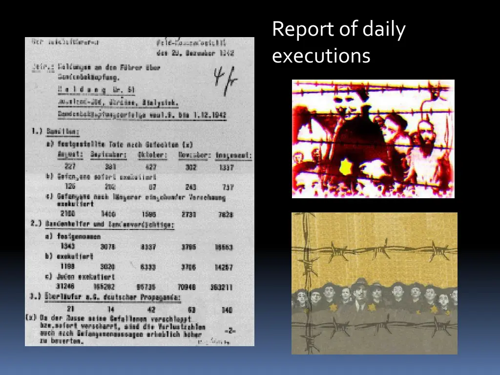 report of daily executions