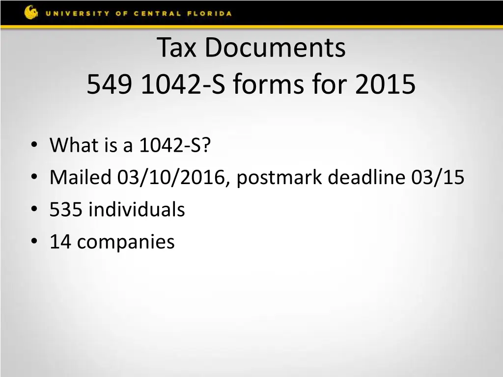 tax documents 549 1042 s forms for 2015