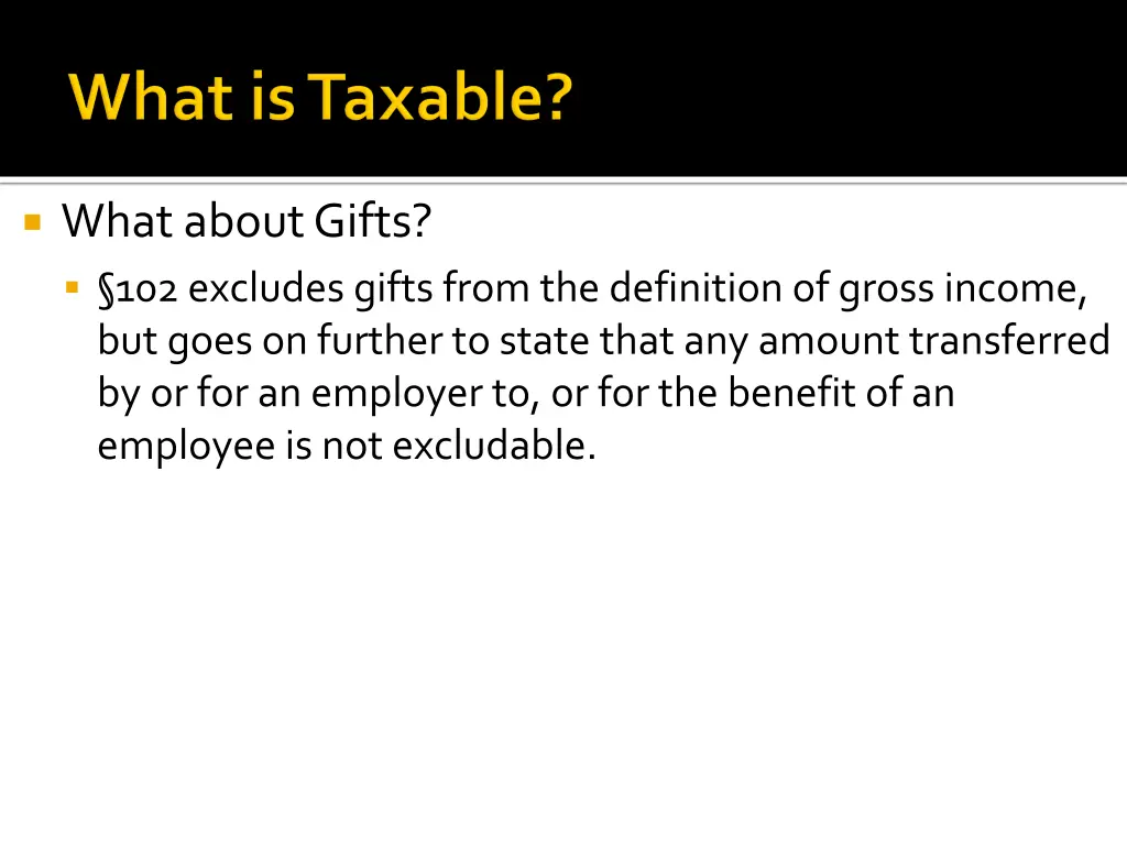 what about gifts 102 excludes gifts from