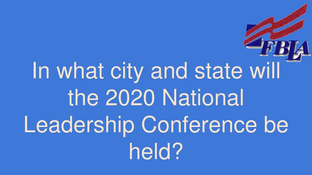 in what city and state will the 2020 national