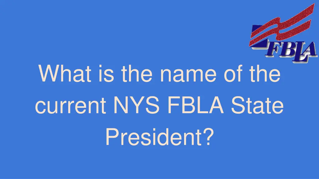 what is the name of the current nys fbla state