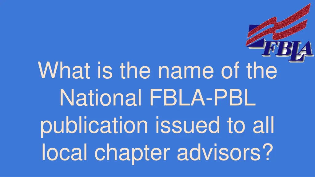 what is the name of the national fbla