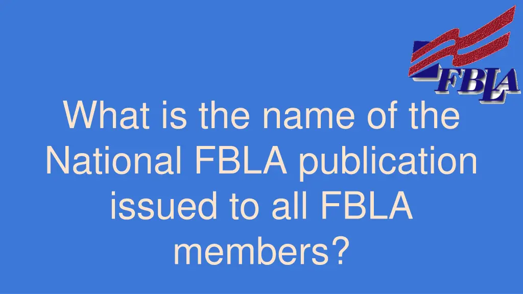 what is the name of the national fbla publication