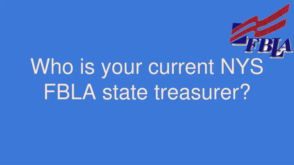 who is your current nys fbla state treasurer