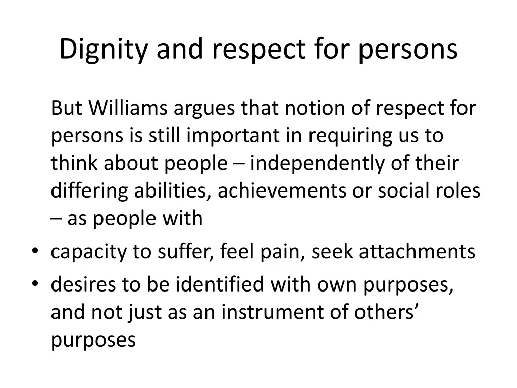 dignity and respect for persons 1