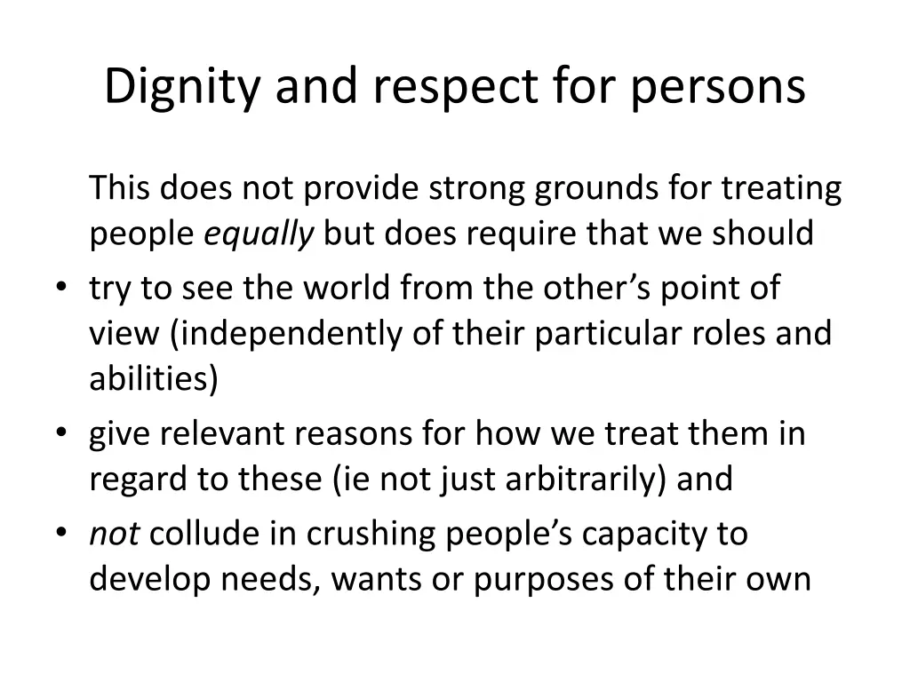 dignity and respect for persons 2