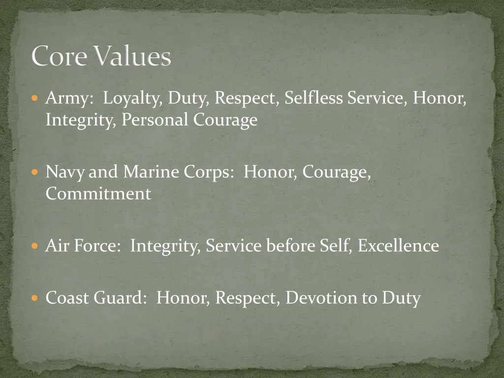 core values