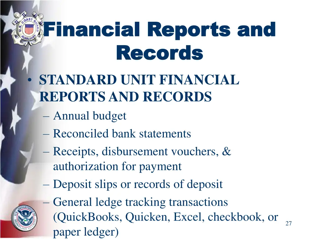 financial reports and financial reports