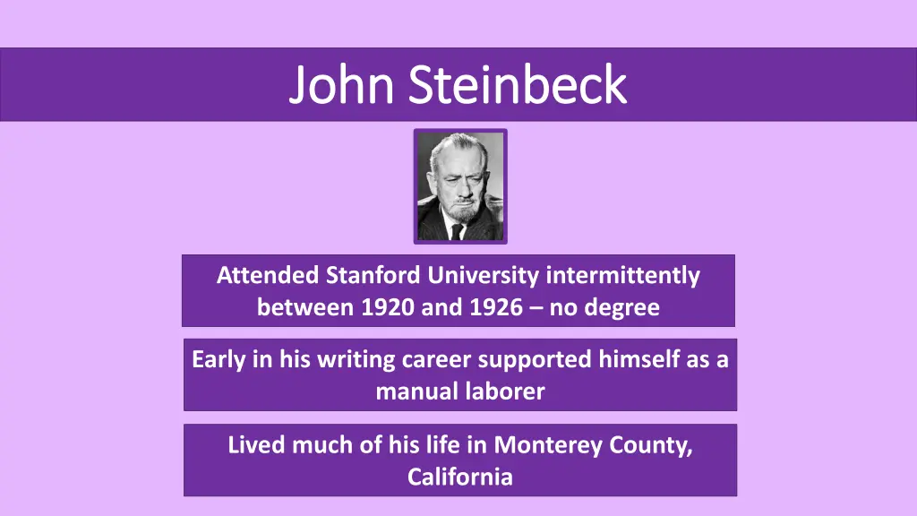 john steinbeck john steinbeck