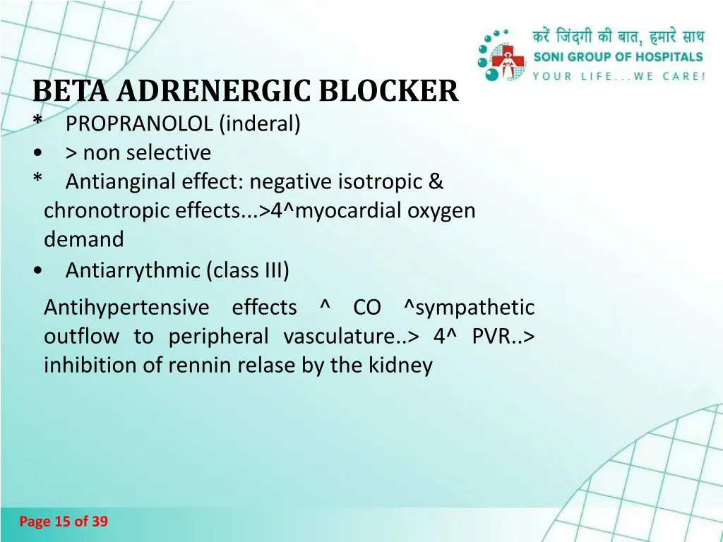 beta adrenergic blocker propranolol inderal