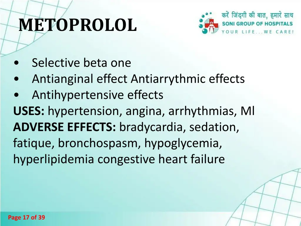 metoprolol