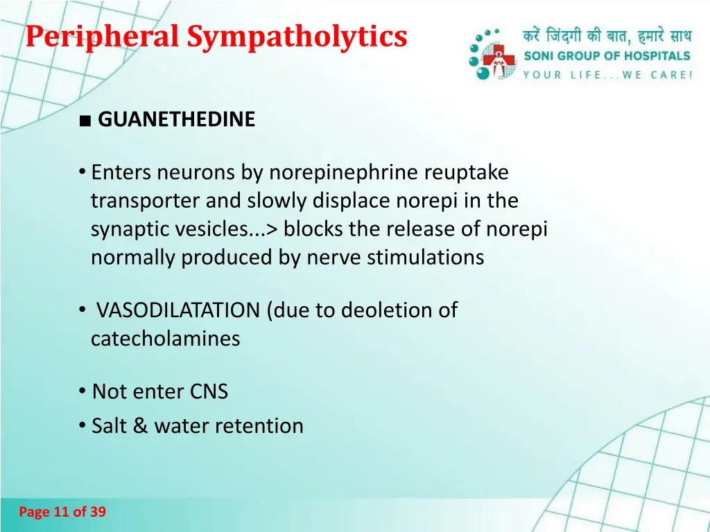 peripheral sympatholytics 1