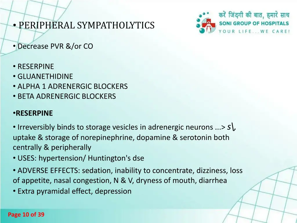 peripheral sympatholytics