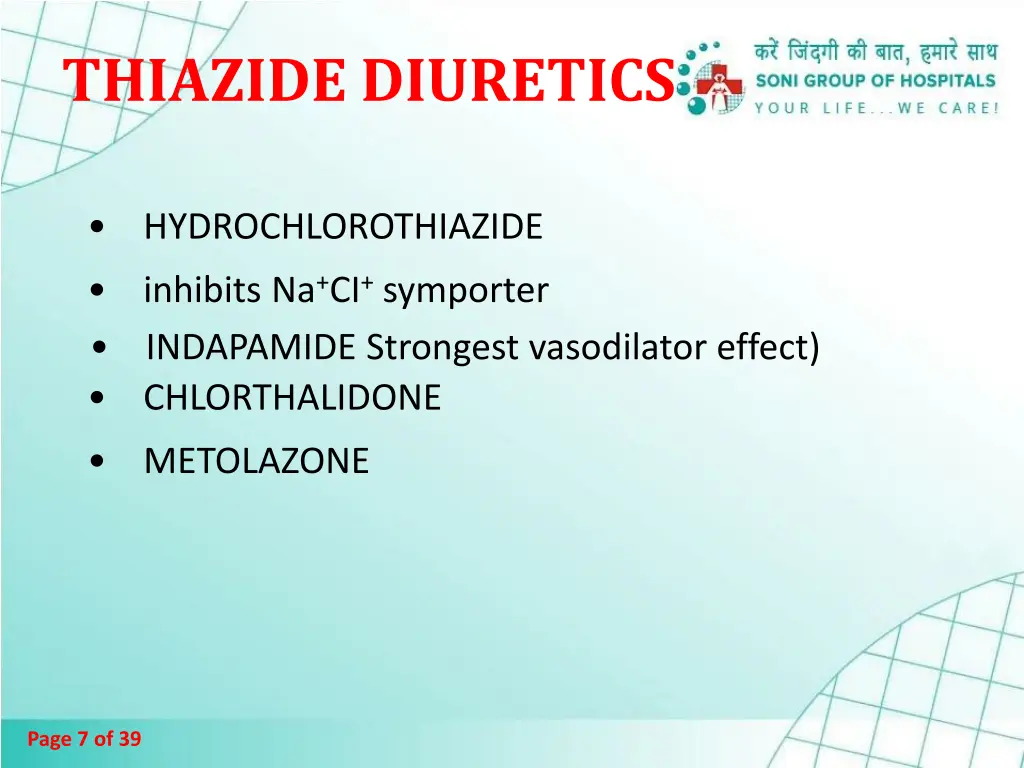 thiazide diuretics