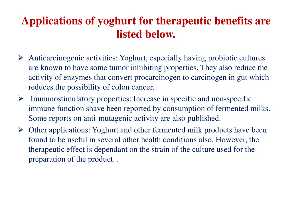 applications of yoghurt for therapeutic benefits 1