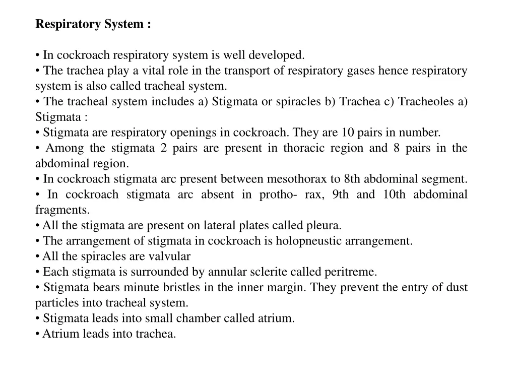 respiratory system