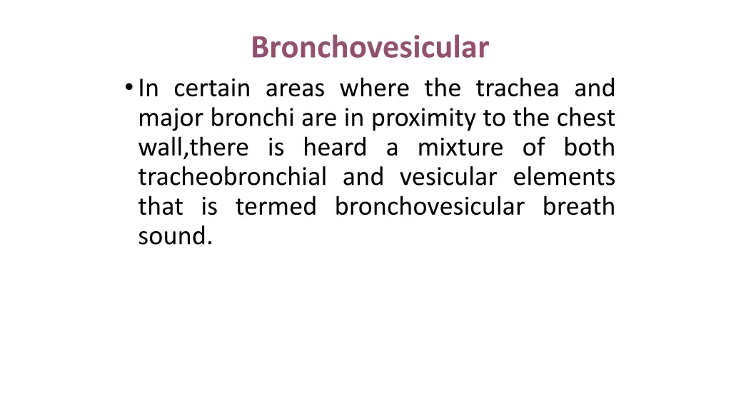 bronchovesicular