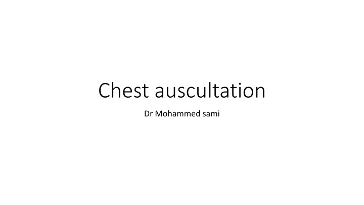 chest auscultation