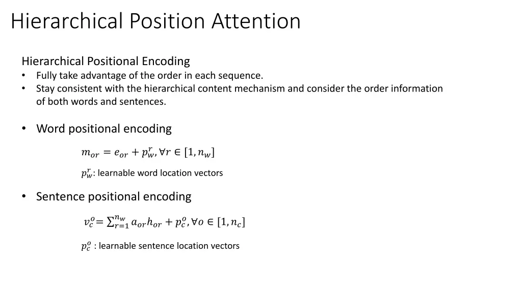 hierarchical position attention