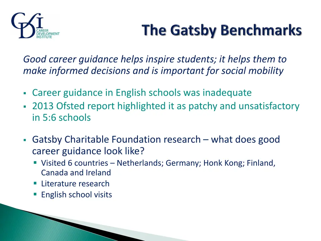 good career guidance helps inspire students