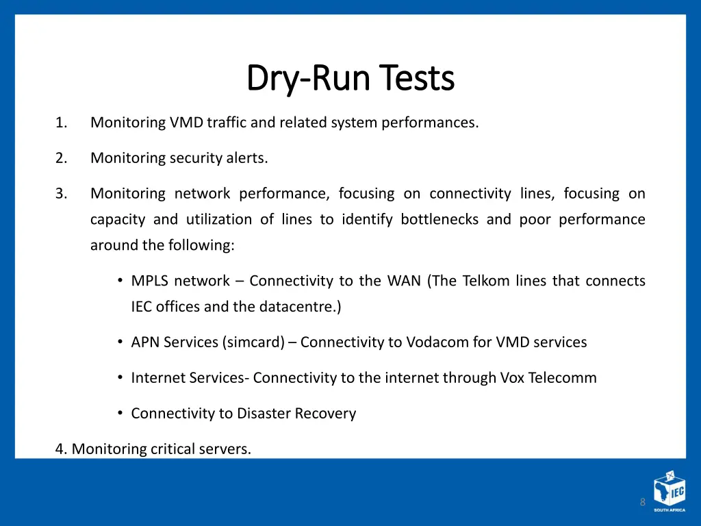 dry dry run tests run tests