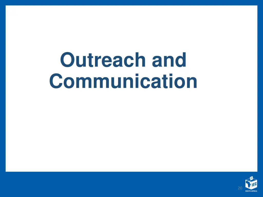 outreach and communication