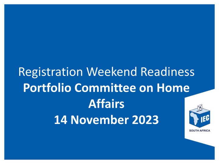 registration weekend readiness portfolio