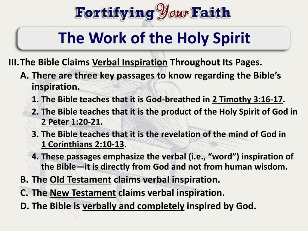 the work of the holy spirit