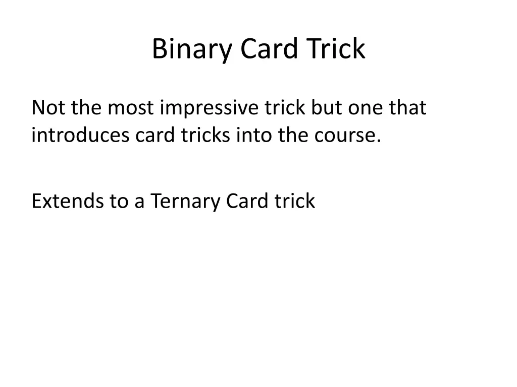 binary card trick