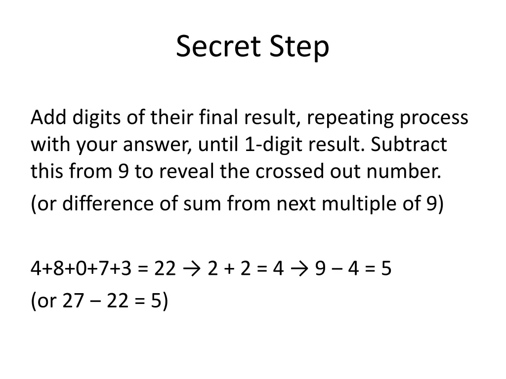 secret step 3