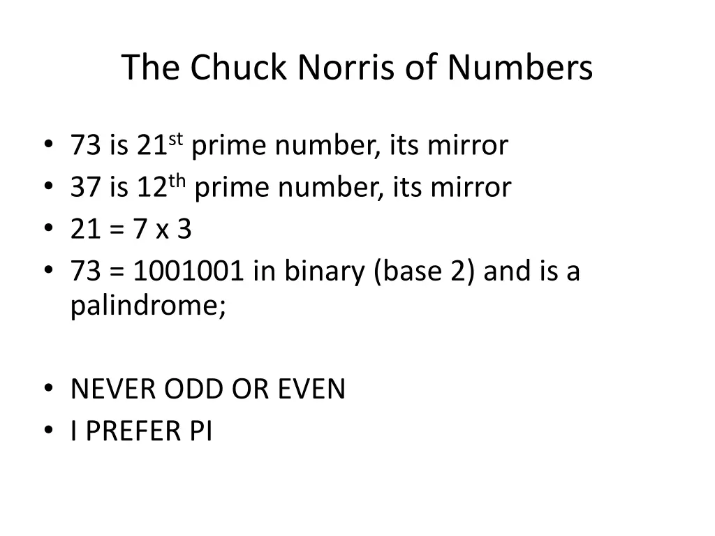 the chuck norris of numbers