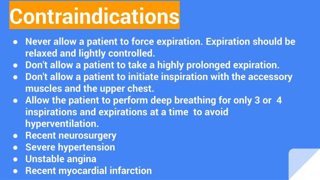 contraindications