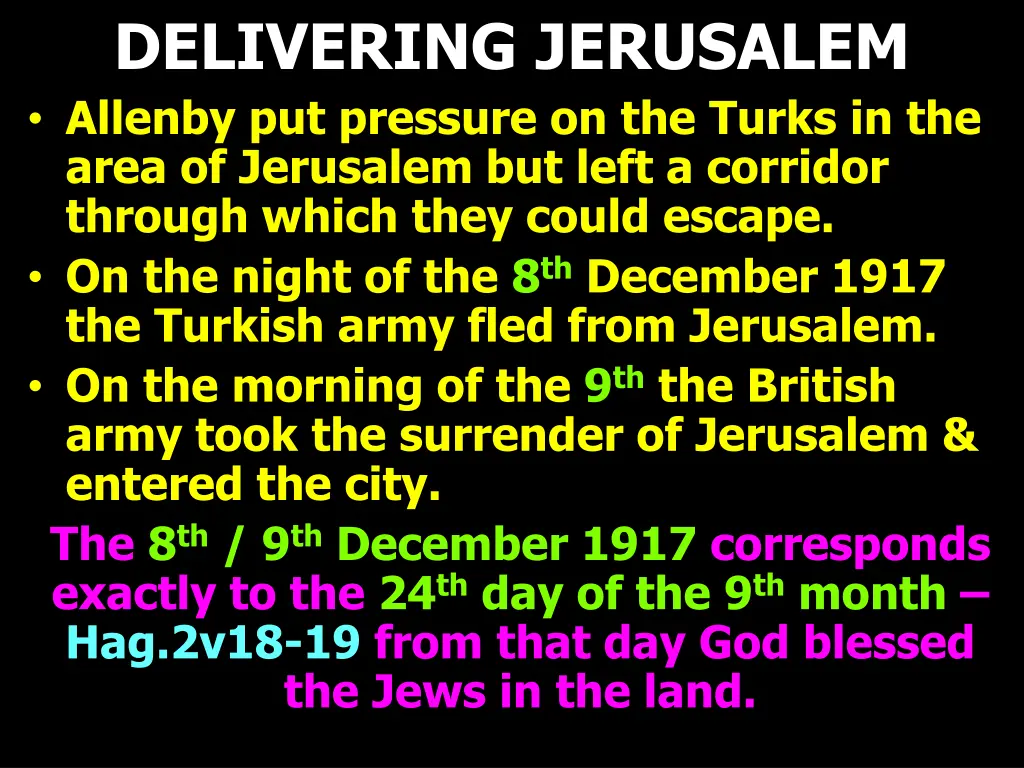 delivering jerusalem allenby put pressure