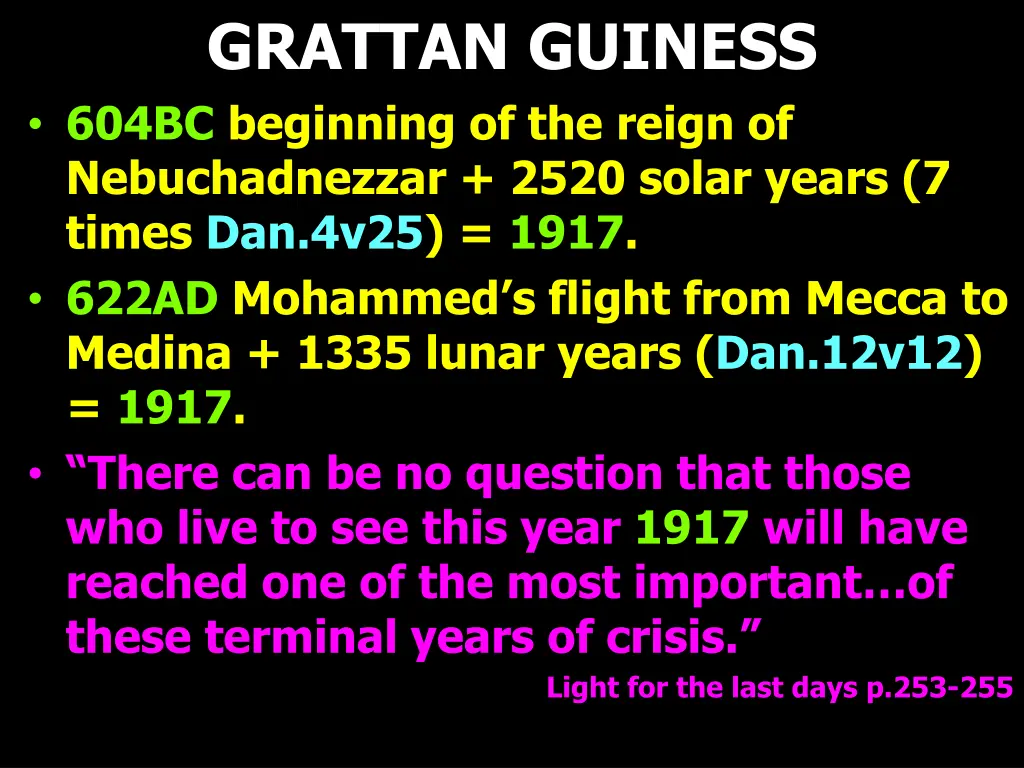 grattan guiness 604bc beginning of the reign