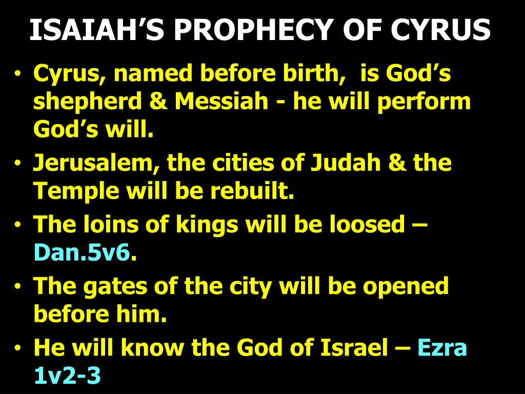 isaiah s prophecy of cyrus