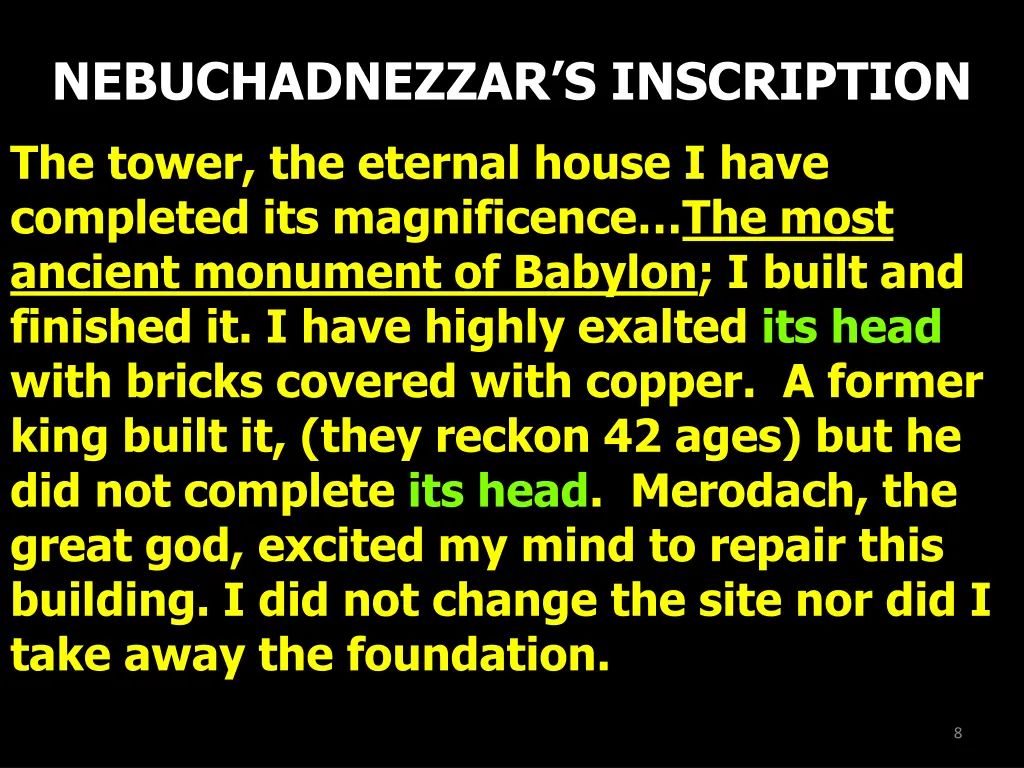 nebuchadnezzar s inscription