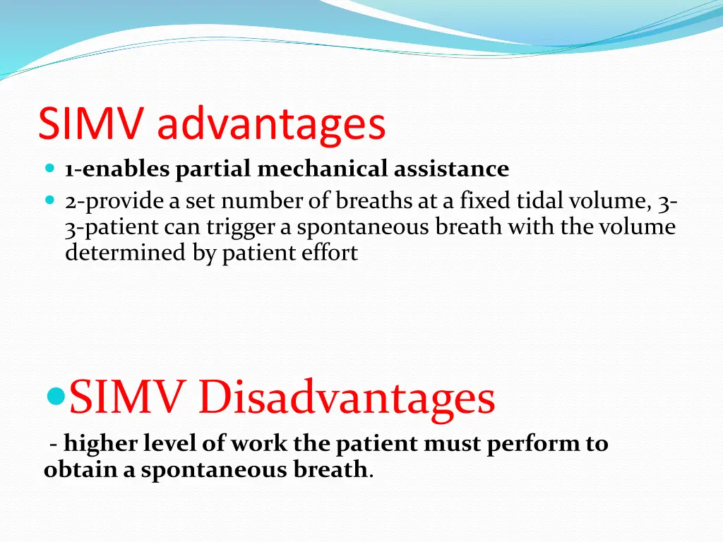 simv advantages 1 enables partial mechanical