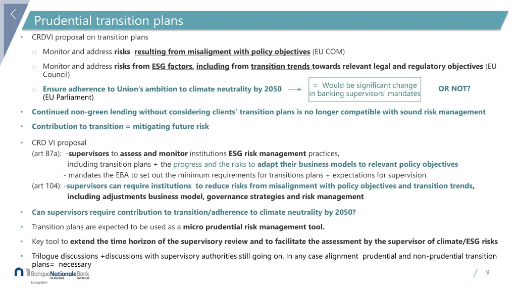 prudential transition plans 1