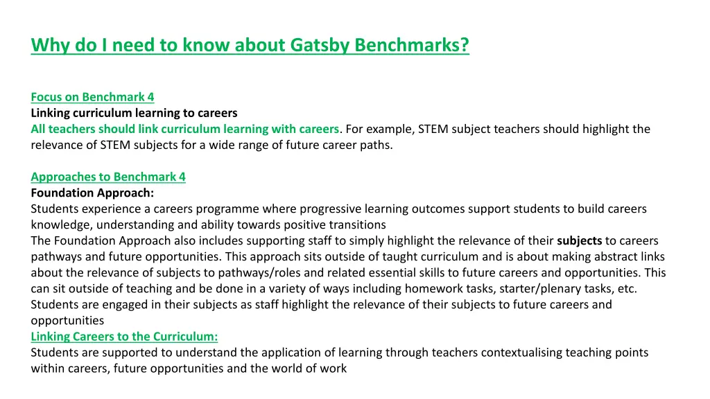 why do i need to know about gatsby benchmarks