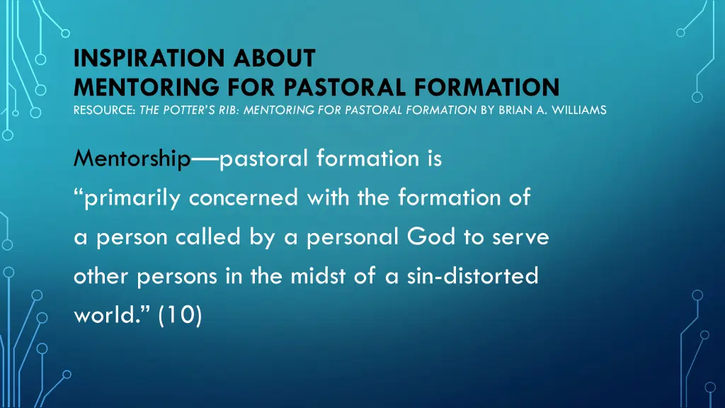 inspiration about mentoring for pastoral 1