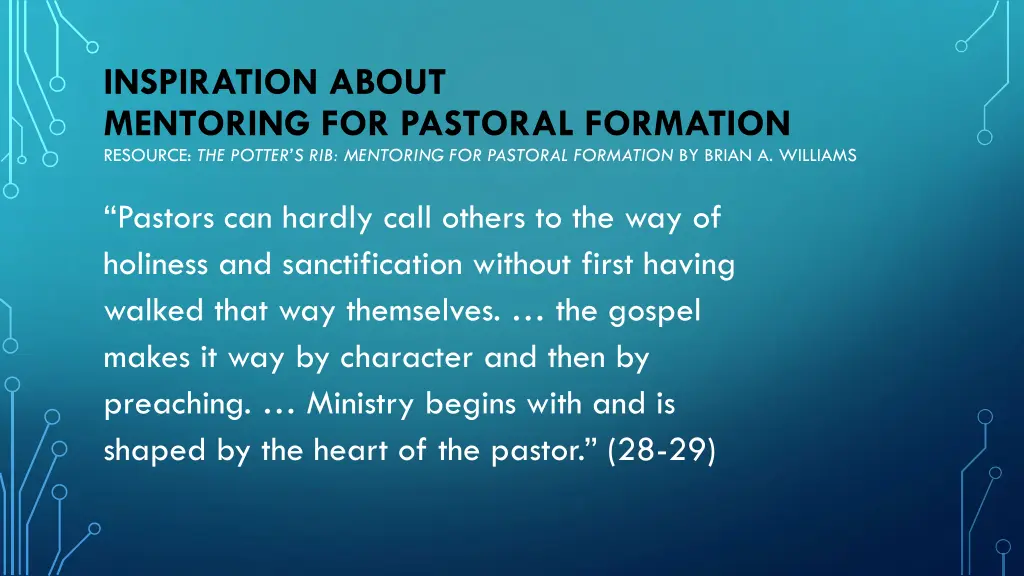 inspiration about mentoring for pastoral 12