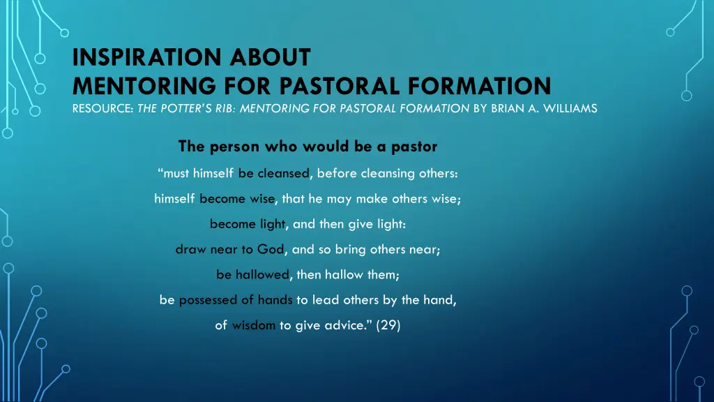 inspiration about mentoring for pastoral 13