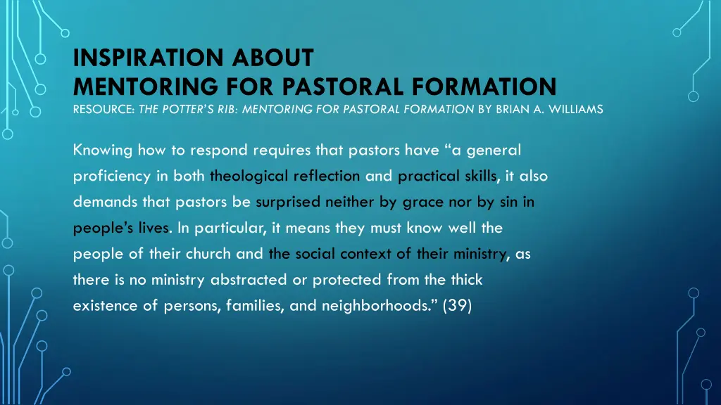 inspiration about mentoring for pastoral 19